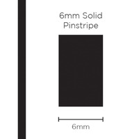 Genuine SAAS Pinstripe Solid Black 6mm x 10mt