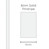 Genuine SAAS Pinstripe Solid White 6mm x 10mt