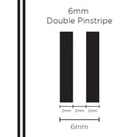 Genuine SAAS Pinstripe Double Black 6mm x 10mt