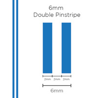 Genuine SAAS Pinstripe Double Medium Blue 6mm x 10mt