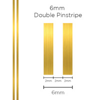 Genuine SAAS Pinstripe Double Gold 6mm x 10mt