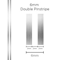 Genuine SAAS Pinstripe Double Silver 6mm x 10mt