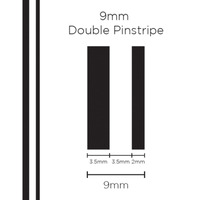 Genuine SAAS Pinstripe Double Black 9mm x 10mt