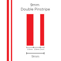 Genuine SAAS Pinstripe Double Red 9mm x 10mt