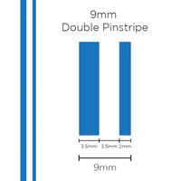 Genuine SAAS Pinstripe Double Medium Blue 9mm x 10mt