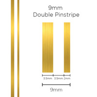Genuine SAAS Pinstripe Double Gold 9mm x 10mt