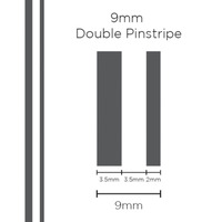 Genuine SAAS Pinstripe Double Charcoal 9mm x 10mt
