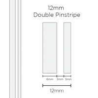 Genuine SAAS Pinstripe Double White 12mm x 10mt