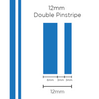 Genuine SAAS Pinstripe Double Medium Blue 12mm x 10mt
