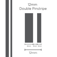 Genuine SAAS Pinstripe Double Charcoal 12mm x 10mt