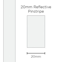 Genuine SAAS Pinstripe Reflective White 20mm x 1mt