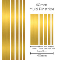 Genuine SAAS Pinstripe Multi Gold 40mm x 10mt