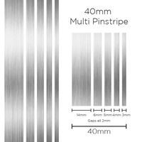 Genuine SAAS Pinstripe Multi Silver 40mm x 10mt