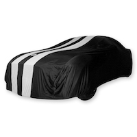 Autotecnica Indoor Show Car Cover GT Gran Turismo Edition & White Stripe Non Scratch - Black