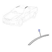 Genuine Holden Outer Roof Mouldings Left & Right Black for RG Colorado Twin Cab Ute Pair (Top Of Roof)