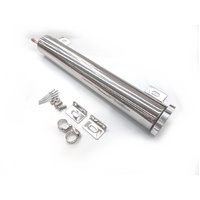 Performance Polished Alloy Radiator Overflow Tank 330mm Long 50mm Diameter