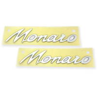 Genuine Holden Badge "Monaro" for V2 VY VZ 1/4 Panel Silver Satin Pair 