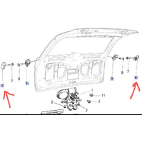 Genuine Holden Tailgate Anti-Vibration Stoppers VE and VF Commodore Calais Evoke SV6 SS HSV Sportwagon - 2 x Item 6 Only