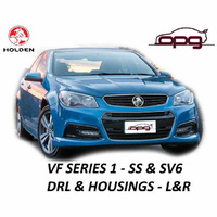 Genuine Holden Bumper Bar DRL Lamp & Black Unpainted Housings Kit for VF SV6 & SS Series 1 to Aug 2015 - Pair