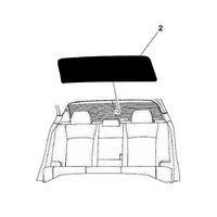 Genuine Holden Rear Screen Interior Sunshade for WM WN Statesman & Caprice 2006>2017