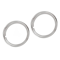 Genuine SAAS 9490 Triple Chrome Plated 13" Dress Wheel Rings (2 Only) Wheel Trims Rounded Profile