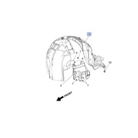 Genuine Holden Front Inner Guard Liner Fender Right Hand for VF Series 2 Commodore SS SSV SV6 And Some HSV 92015 > 2017 Storm Thunder Redline