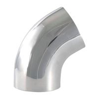 NAP Spectre - Polished Aluminium Joiner Pipe / Elbow 60 Degree Elbow Length 6.625 in (168 Mm) Diameter 4inch
