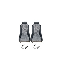 Autotecnica Low Back PU Leather Bucket Seats Car Fixed Back Head Rests - Black And Houndstooth Material Suitable For Early Porsche 911 964 993 996 997