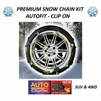 Autotecnica Snow Chain Kit Premium Autofit Clip On for SUV 4WD 4x4 Cars With All Terrain Tyres CAP500M16 16mm - Contact Us With Your Size Tyres Please
