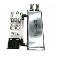 Genuine Drift D1-Oct-P 600cc Oil Catch Can Tank Assy Polished Alloy Hose Outlets & Mount