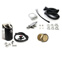 Demo Kit - Genuine SAAS ST1014 ST3103 Black Billet - Oil Separator Catch Can for Oil Mitsubishi Triton MQ MR 2.4L 2015 > 2023