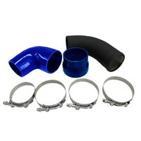 Autotecnica High Performance Blue Air Intake Muffler Delete Pipe Kit 3.5" Replacement with Joiners & Clamps for Ford FG FGX MK1 MK2 FG XR6 Turbo Falc
