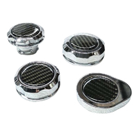 Autotecnica Carbon Chrome Alloy Billet Engine Cap Kit Made for Ford Mustang GT 5.0 Litre 2015 > 2017