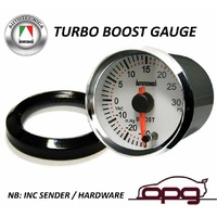 Autotecnica Performance Boost Gauge Petrol Eng 52mm Analog White Face 7 Colour G6143g7w