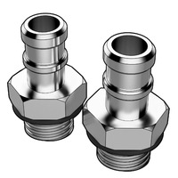 SAAS Catch Tank Hose Fitting Aluminium 10mm 3/8 - Pair