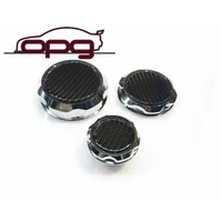 Autotecnica Chrome Carbon Top Alloy Billet Engine Cap Kit for VT VX VU VY VZ SS HSV 5.7 LTR LS1