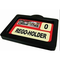 Autotecnica Rego Label Holder Motorbike Boats Caravans Trailers Anodized Black