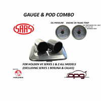 Genuine SAAS Gauge Dash Pod Gauge Package for Holden VE Berlina Calais Series 2 Oil Temp+Pres