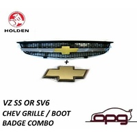 Genuine Holden Grille / Boot Badge Combo For Commodore VZ SS SV6 Chev F & R