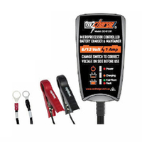 OzCharge 6/12 Volt 1 Amp Battery Charger Trickle Maintainer for Ride On Mowers