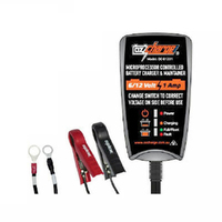 OzCharge 6/12 Volt 1 Amp Battery Charger Trickle Maintainer for HD Harley VRod