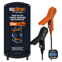 OzCharge Proseries 12 Volt 12 Amp 12a 9Stage Battery Charger Maintain Lithium Watercraft