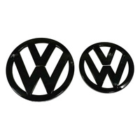 Badge Combo Bonnet & Hatch for Scirocco R 2009 > 2014 VW Volkswagen Gloss Black