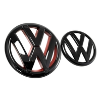 Badge Combo Grille/ Hatch for Golf MK6 VW Volkswagen GTI Golf R GTD TSI Gloss Black & Red
