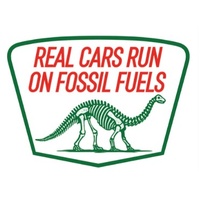 Decal Real Cars Run On Fossil Fuels - Automotive Novelty Sticker