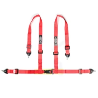 Genuine SAAS Harness 4 Point Red ECE-R16 Compliant 2" Snap Hook Clip