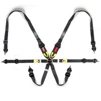 Genuine SAAS Harness FIA Approved 6 Point HANS Homologated 3" - 2" Black
