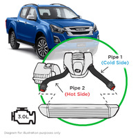 Genuine SAAS Intercooler Black Alloy Pipe Kit for ISUZU DMAX/MUX 3.0L 17 - 20