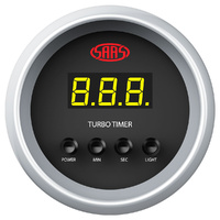Genuine SAAS Turbo Timer 52mm 2" Digital Gauge Black Face 4 Colour