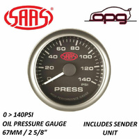 Genuine SAAS SG-OP258B Oil Press Gauge Black Face 2 5/8 Inch